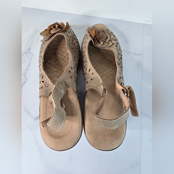 Patrizia by Spring Step, Ollevo Brown, Open Toe Sling Back Heeled Sandal, Sz 42 - Picture 9 of 11